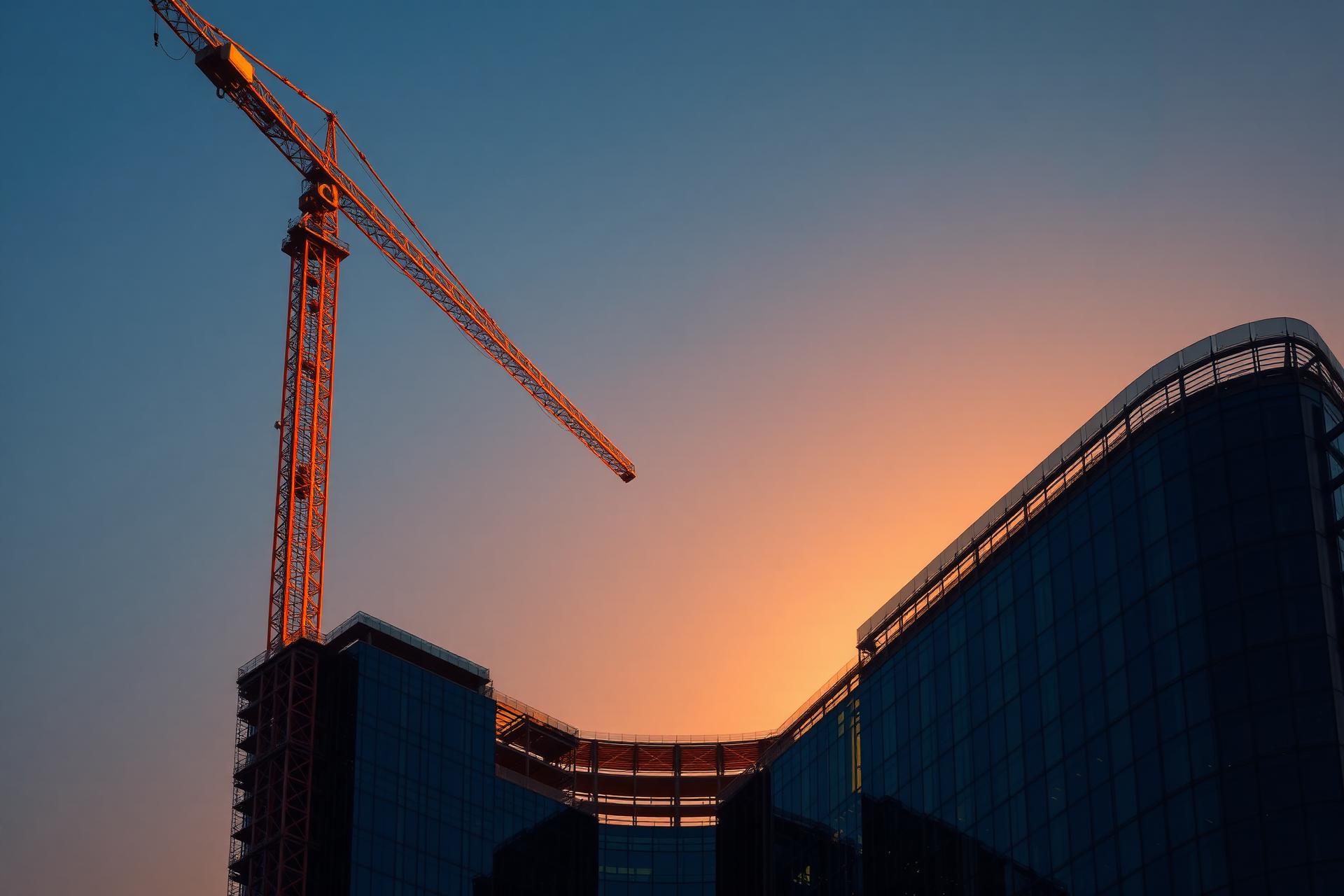 Modern building under construction in Accra