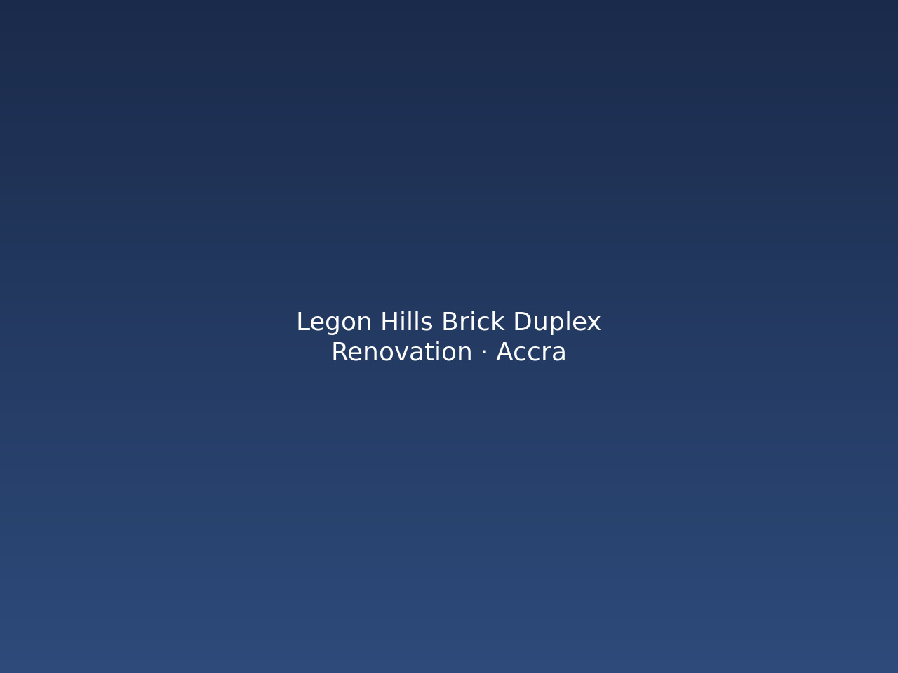 Legon Hills Brick Duplex